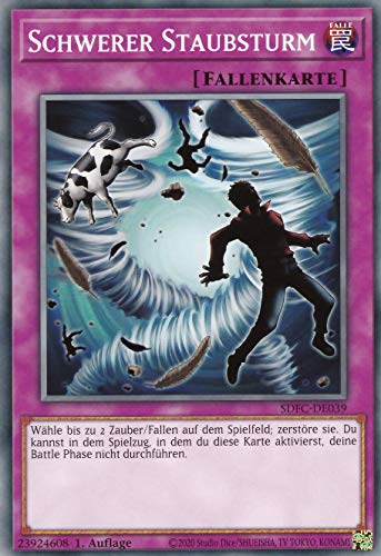 SDFC-DE039 - Schwerer Staubsturm - Common - 1. Auflage - Deutsch - Structure Deck: Freezing Chains - mit LMS Trading Fieldcenter-Karte Yugioh von LMS Trading