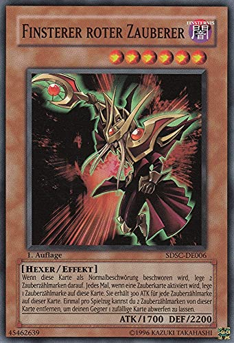 SDSC-DE006 - Finsterer roter Zauberer - Common - Deutsch - Structure Deck: Spellcaster's Command - mit LMS Trading Fieldcenter-Karte Yugioh von LMS Trading