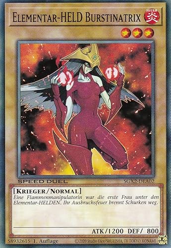 SGX2-DEA02 - Elementar-HELD Burstinatrix - Common - Deutsch - Speed Duel GX: Midterm Paradox - mit LMS Trading Fieldcenter-Karte Yugioh von LMS Trading