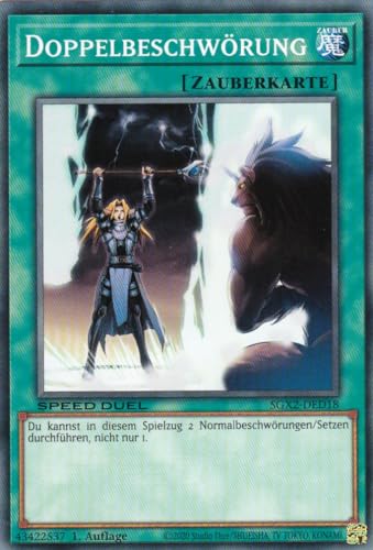 SGX2-DED18 - Doppelbeschwörung - Common - Deutsch - Speed Duel GX: Midterm Paradox - mit LMS Trading Fieldcenter-Karte Yugioh von LMS Trading