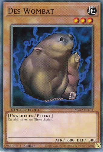 SGX2-DEE03 - des Wombat - Common - Deutsch - Speed Duel GX: Midterm Paradox - mit LMS Trading Fieldcenter-Karte Yugioh von LMS Trading