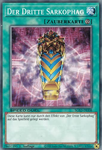 SGX3-DEI08 - Der Dritte Sarkophag - Common - 1. Auflage - Deutsch - Speed Duel GX: Duelists of Shadows - mit LMS Trading Fieldcenter-Karte Yugioh von LMS Trading