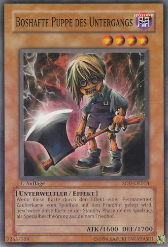 SOD-DE018 - Boshafte Puppe des Untergangs - Common - Deutsch - Soul of The Duelist - mit LMS Trading Fieldcenter-Karte Yugioh von LMS Trading