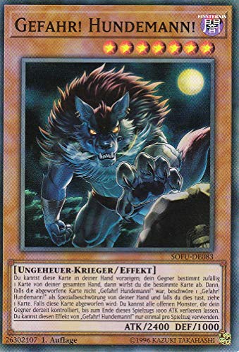 SOFU-DE083 - Gefahr! Hundemann! - Super Rare - Deutsch - Soul Fusion - mit LMS Trading Fieldcenter-Karte Yugioh von LMS Trading