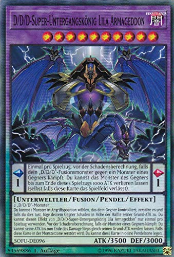 SOFU-DE096 - D/D/D-Super-Untergangskönig Lila Armageddon - Common - Deutsch - Soul Fusion - mit LMS Trading Fieldcenter-Karte Yugioh von LMS Trading