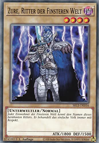 SR13-DE016 - Zure, Ritter der Finsteren Welt - Common - 1. Auflage - Deutsch - Structure Deck: Dark World - mit LMS Trading Fieldcenter-Karte Yugioh von LMS Trading