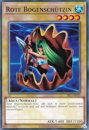 SRL-DE030 - Rote Bogenschützin - Common - Reprint - Deutsch - Spell Ruler (25th Anniversary Edition) - mit LMS Trading Fieldcenter-Karte Yugioh von LMS Trading