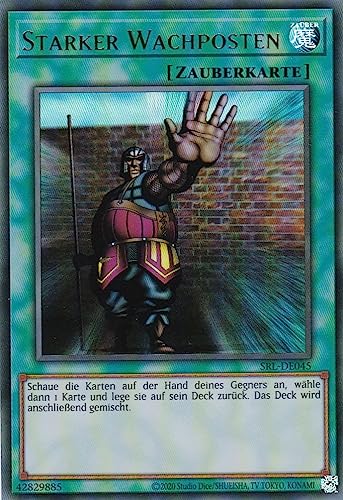 SRL-DE045 - Starker Wachposten - Ultra Rare - Reprint - Deutsch - Spell Ruler (25th Anniversary Edition) - mit LMS Trading Fieldcenter-Karte Yugioh von LMS Trading