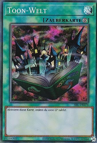 SRL-DE076 - Toon-Welt - Super Rare - Reprint - Deutsch - Spell Ruler (25th Anniversary Edition) - mit LMS Trading Fieldcenter-Karte Yugioh von LMS Trading