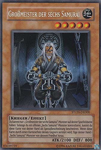 STON-DE000 - Großmeister der sechs Samurai - Secret Rare - Deutsch - Strike of Neos - mit LMS Trading Fieldcenter-Karte Yugioh von LMS Trading