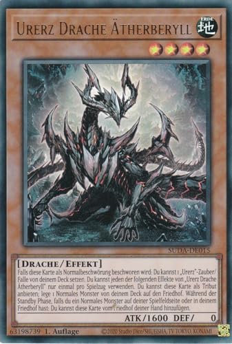 SUDA-DE015 - Urerz Drache Ätherberyll - Ultra Rare - Deutsch - 1. Auflage - Supreme Darkness - mit LMS Trading Fieldcenter-Karte Yugioh von LMS Trading