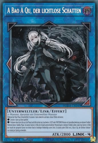 SUDA-DE049 - A Bao A Qu der Lichtlose Schatten - Secret Rare - Deutsch - 1. Auflage - Supreme Darkness - mit LMS Trading Fieldcenter-Karte Yugioh von LMS Trading