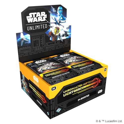 Star Wars Unlimited - Jump to Lightspeed (Umschalten auf Lichtgeschwindigkeit) - Booster Display Box (24 Booster Packs pro Display) - Englisch - mit LMS Trading Grußkarte von LMS Trading