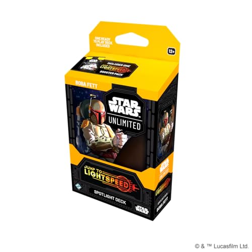 Star Wars Unlimited - Jump to Lightspeed (Umschalten auf Lichtgeschwindigkeit) - Spotlight - Deck - Boba Fett - Englisch - mit LMS Trading Grußkarte von LMS Trading