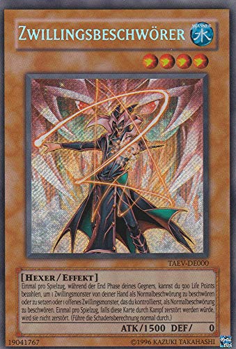 TAEV-DE000 - Zwillingsbeschwörer - Secret Rare - Deutsch - Tactical Evolution - mit LMS Trading Fieldcenter-Karte Yugioh von LMS Trading