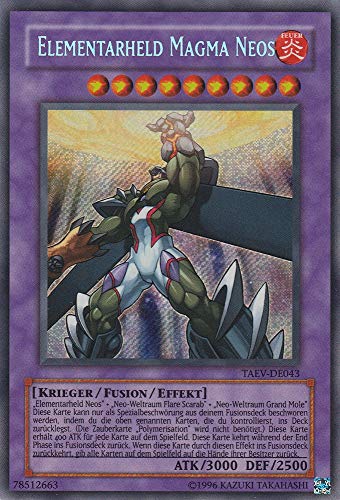 TAEV-DE043 - Elementarheld Magma Neos - Secret Rare - Deutsch - Tactical Evolution - mit LMS Trading Fieldcenter-Karte Yugioh von LMS Trading