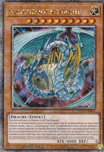 TN23-DE004 - Regenbogendrache - Quarter Century Secret Rare - Deutsch - Limitierte Auflage - 25th Anniversary Tin: Dueling Heroes Einzelkarten - mit LMS Trading Fieldcenter-Karte von LMS Trading