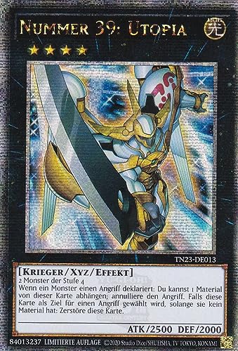 TN23-DE013 - Nummer 39: Utopia - Quarter Century Secret Rare - Deutsch - Limitierte Auflage - 25th Anniversary Tin: Dueling Heroes Einzelkarten - mit LMS Trading Fieldcenter-Karte TN23-DE013 - Nummer 39: Utopia - Quarter Century Secret Rare - Deutsch - Limitierte Auflage - 25th Anniversary Tin: Dueling Heroes Einzelkarten - mit LMS Trading Fieldcenter-Karte von LMS Trading
