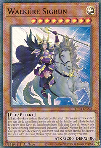 TOCH-DE023 - Walküre Sigrun - Super Rare - Reprint - Deutsch - Toon Chaos - mit LMS Trading Fieldcenter-Karte Yugioh von LMS Trading