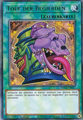 TOCH-DE057 - Topf der Begierden - Rare - Reprint - Deutsch - Toon Chaos - mit LMS Trading Fieldcenter-Karte Yugioh von LMS Trading