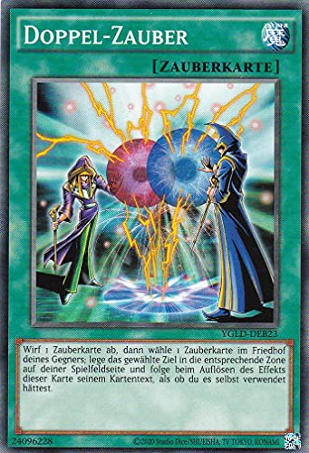 YGLD-DEB23 - Doppel-Zauber - Common - Reprint - Deutsch - Yugi's Legendary Decks - mit LMS Trading Fieldcenter-Karte Yugioh von LMS Trading