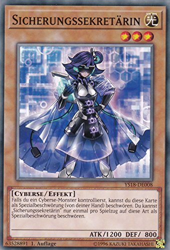 YS18-DE008 - Sicherungssekretärin - Common - Deutsch - Starter Deck: Codebreaker - mit LMS Trading Fieldcenter-Karte Yugioh von LMS Trading