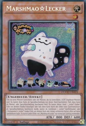 Yu-Gi-Oh! - Marshmao Lecker – DOOD-DE024 – Secret Rare – 1. Auflage – Deutsch – Doom of Dimensions - mit LMS Trading Fieldcenter-Karte Yu-Gi-Oh! - Marshmao Lecker – DOOD-DE024 – Secret Rare – 1. Auflage – Deutsch – Doom of Dimensions - mit LMS Trading Fieldcenter-Karte von LMS Trading
