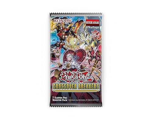 Yugioh - Crossover Breakers - CRBR - Booster Pack (9 Karten mit Einer Garantierten Holo Karte) - DEUTSCH - 1. Auflage - Originalverpackt - mit LMS Trading Fieldcenter-Karte von LMS Trading