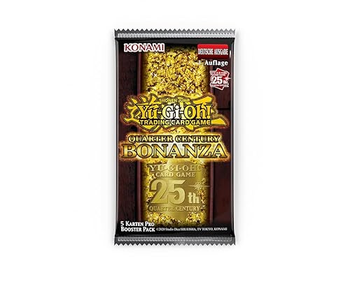 Yugioh - Quarter Century Bonanza - Booster Pack (5 Karten pro Pack) - DEUTSCH - 1. Auflage - Originalverpackt - mit LMS Trading Fieldcenter - Karte von LMS Trading