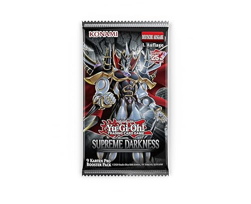 Yugioh - Supreme Darkness - SUDA - Booster Pack (9 Karten mit Einer Garantierten Holo Karte) - DEUTSCH - 1. Auflage - Originalverpackt - mit LMS Trading Fieldcenter-Karte von LMS Trading