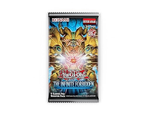 Yugioh - The Infinite Forbidden - Info - Booster Pack (9 Karten mit Einer Garantierten Holo Karte) - DEUTSCH - 1. Auflage - Originalverpackt - mit LMS Trading Fieldcenter-Karte von LMS Trading