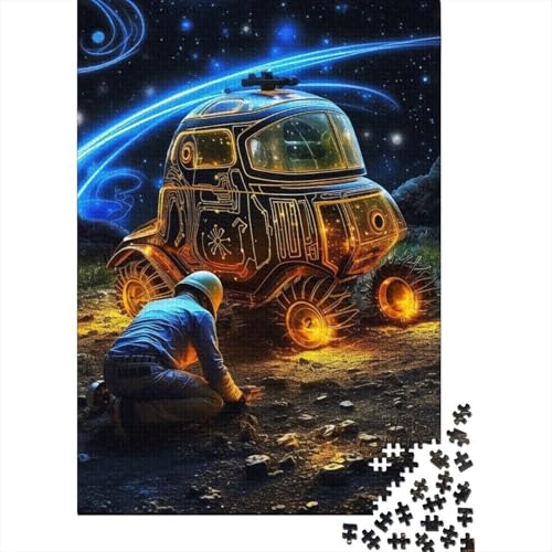 1000 Teile Weltraumautos für Erwachsene, schwierige Holzpuzzles, Puzzles für Kinder, Lernspiel, Herausforderungsspielzeug, 1000 Stück (75 x 50 cm) von LMYmoney