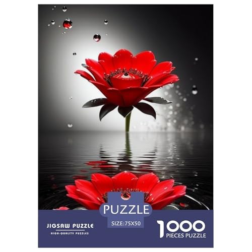 1000-teiliges Art-Blumen-Puzzle für Erwachsene und Teenager. Puzzle für Familienspaß und Spieleabend. 1000 Teile (75 x 50 cm) von LMYmoney