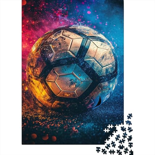 1000-teiliges Fußball-Sport-Holzpuzzle, Holzpuzzle für Kinder und Jugendliche ab 12 Jahren, 1000 Teile (75 x 50 cm) von LMYmoney