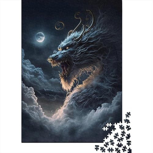 1000-teiliges Galaxy Art-Puzzle mit japanischem Drachen, Puzzle für Kinder, Holzpuzzle, Lernspiel für Erwachsene und Teenager, 1000 Stück (75 x 50 cm) von LMYmoney