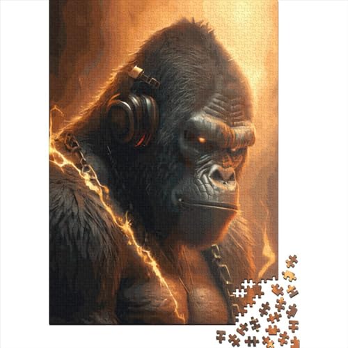 1000-teiliges Gorilla-Produzenten-Puzzle für Kinder, Puzzle, Puzzle für Erwachsene, Heimlernspiele, DIY-Spielzeug, 1000 Stück (75 x 50 cm) von LMYmoney