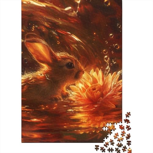 1000-teiliges Kaninchen-Puzzle für Kinder, Puzzle, Puzzle für Erwachsene, Lernspielzeug, 1000 Stück (75 x 50 cm) von LMYmoney