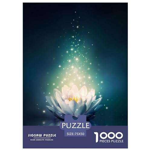 1000-teiliges Kunst-Blumen-Puzzle für Erwachsene, Holzpuzzle, Lernspiel für Erwachsene Teenager, 1000 Stück (75 x 50 cm) von LMYmoney