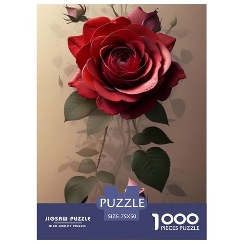 1000-teiliges Kunst-Blumen-Puzzle für Erwachsene, Puzzle, Erwachsenen-Puzzle, Heimdekoration, Puzzle-Spielzeug, 1000 Teile (75 x 50 cm) von LMYmoney