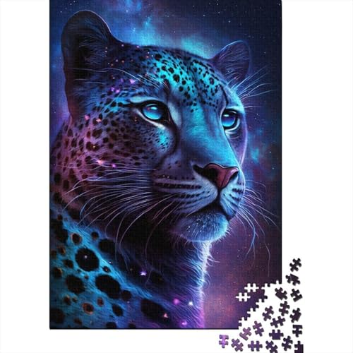 1000-teiliges Puzzle „Galaxie-Leopard“, Puzzle, Puzzle zum Zusammenbauen, Spielzeug, interaktives Familienspiel, 1000 Teile (75 x 50 cm) von LMYmoney