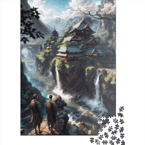 1000-teiliges Puzzle „Japanische Burg gefunden“ für Erwachsene, Teenager, Puzzle, Erwachsenen-Puzzle, Lernspielzeug, 1000 Teile (75 x 50 cm) von LMYmoney