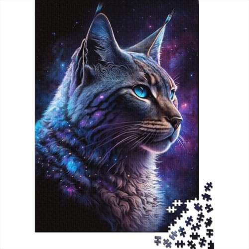 1000-teiliges Puzzle „Luchs-Tiergalaxie“, Puzzle, Puzzle zum Zusammenbauen, Spielzeug, interaktives Familienspiel, 1000 Teile (75 x 50 cm) von LMYmoney