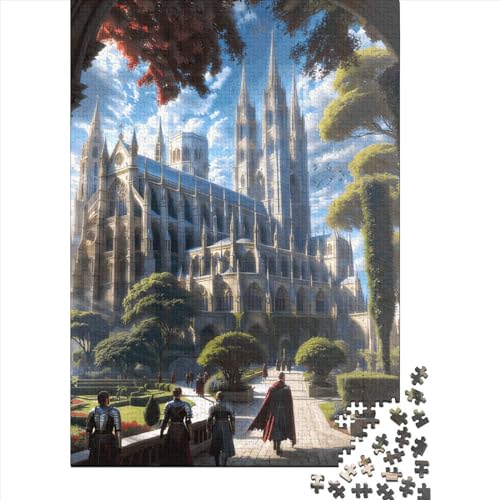 1000-teiliges Puzzle „Treffen in der Kathedrale“ für Kinder, Puzzle, Puzzle für Erwachsene, Heimlernspiele, DIY-Spielzeug, 1000 Stück (75 x 50 cm) von LMYmoney