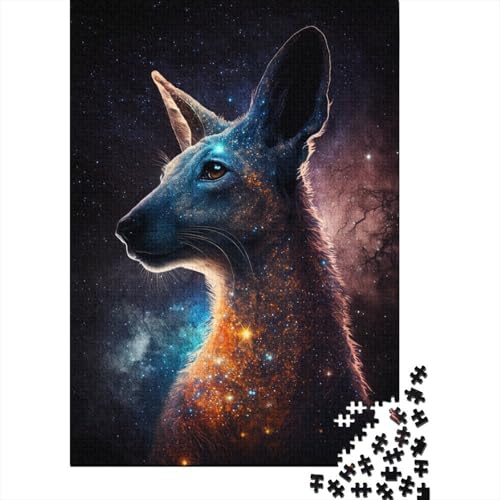 1000-teiliges Puzzle für Kinder, Galaxie-Tier-Känguru-Puzzle-Sets für Familien, Puzzles, Brain Challenge-Puzzle, 1000-teilig (75 x 50 cm) von LMYmoney