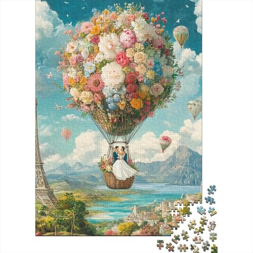 1000-teiliges Puzzle für Kinder, Heißluftballon-Puzzle, Puzzle aus Pappe, pädagogisches Spielzeug zum Stressabbau, Puzzle 1000 Teile (75 x 50 cm) von LMYmoney