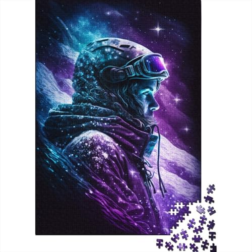 1000-teiliges Puzzle mit Galaxie-Skifahren, großes Puzzle, Spielzeug, Geschenk, pädagogisches, intellektuelles, lustiges Familienspiel, 1000 Teile (75 x 50 cm) von LMYmoney