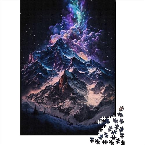 1000-teiliges Puzzle mit Galaxie- und Schneebergen, großes Puzzle, Spielzeug, Geschenk, pädagogisches, intellektuelles, entspannendes Familienspiel, 1000 Teile (75 x 50 cm) von LMYmoney