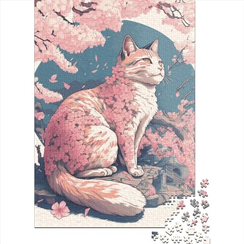 1000-teiliges Puzzle mit Katzenmotiv, Japan, für Kinder, Puzzle, Puzzle für Erwachsene, Lernspiele für zu Hause, DIY-Spielzeug, 1000 Stück (75 x 50 cm) von LMYmoney