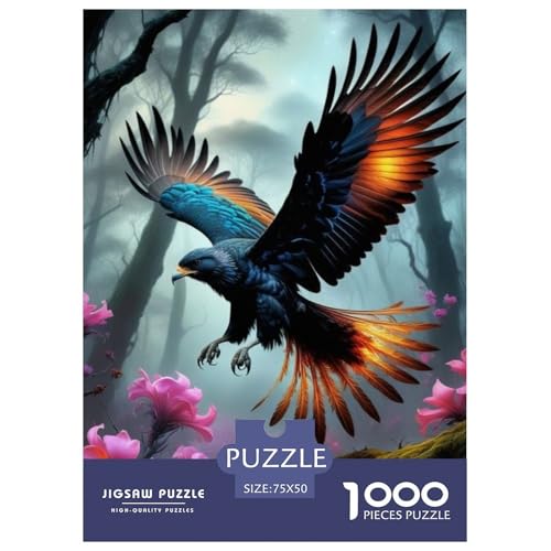 1000-teiliges Puzzle mit Tierkunst und Vögeln, für Erwachsene und Teenager, Lernspielzeug aus Holz, 1000 Stück (75 x 50 cm) von LMYmoney