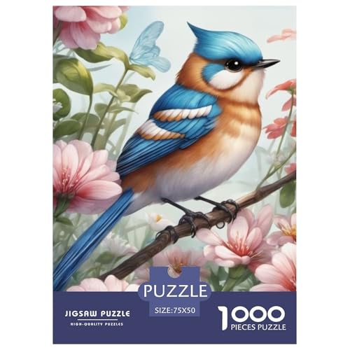 1000-teiliges Puzzle mit Tierkunst und Vögeln für Erwachsene, Puzzle, Lernspiel, Herausforderungsspielzeug, 1000 Stück (75 x 50 cm) von LMYmoney